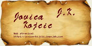 Jovica Kojčić vizit kartica